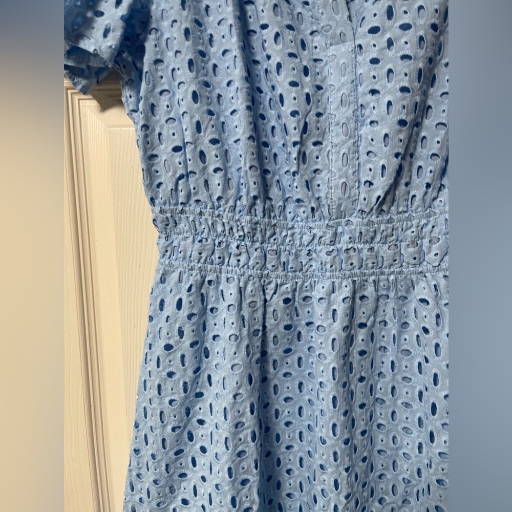 NWT: PRETTY GARDEN Summer V Neck Short Sleeve A Line Hollow Out Lace Size Large - Picture 3 of 6